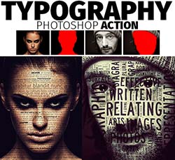 极品PS动作－文本叠印（第二版）：Typography Photoshop Action